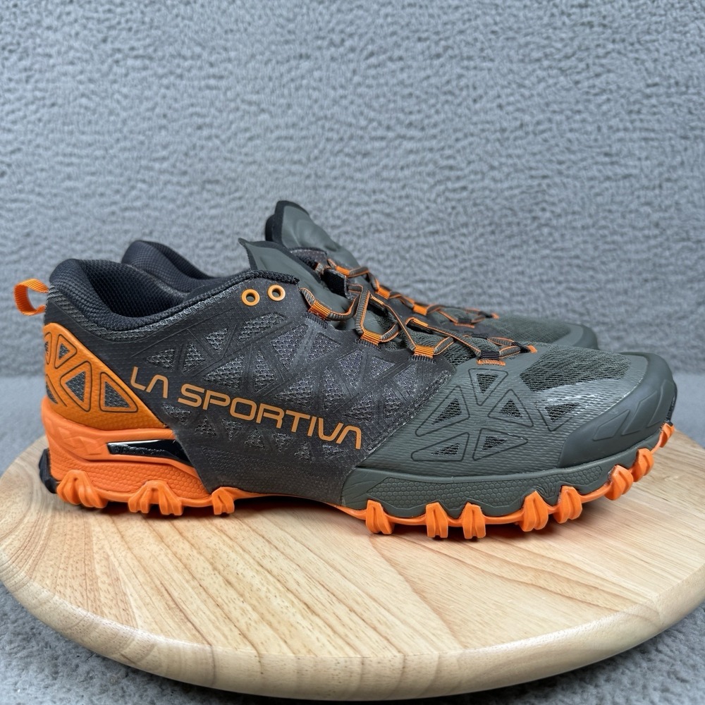 La Sportiva Bushido II Mens 11.5 Carbon Tangerine Trail Running Hiking Shoes